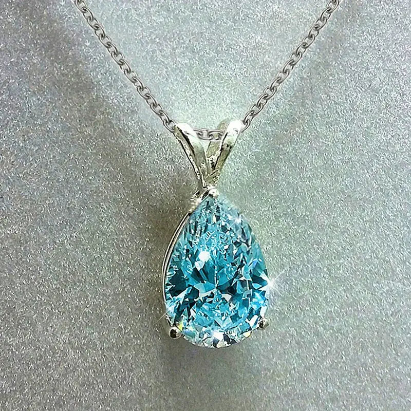 Azure Wave Pendant | White Gold