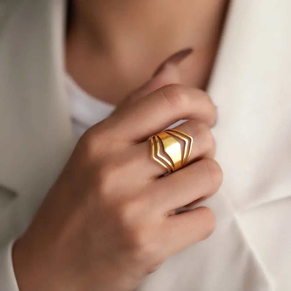 Chic Rose Gold Signature Ring