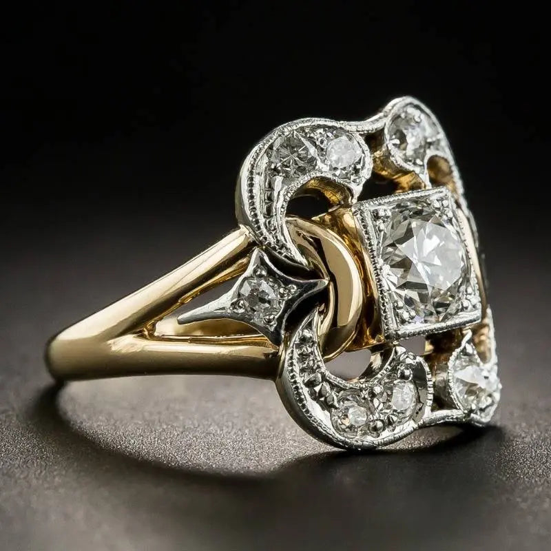 Classic Cubic Zirconia Gold Band