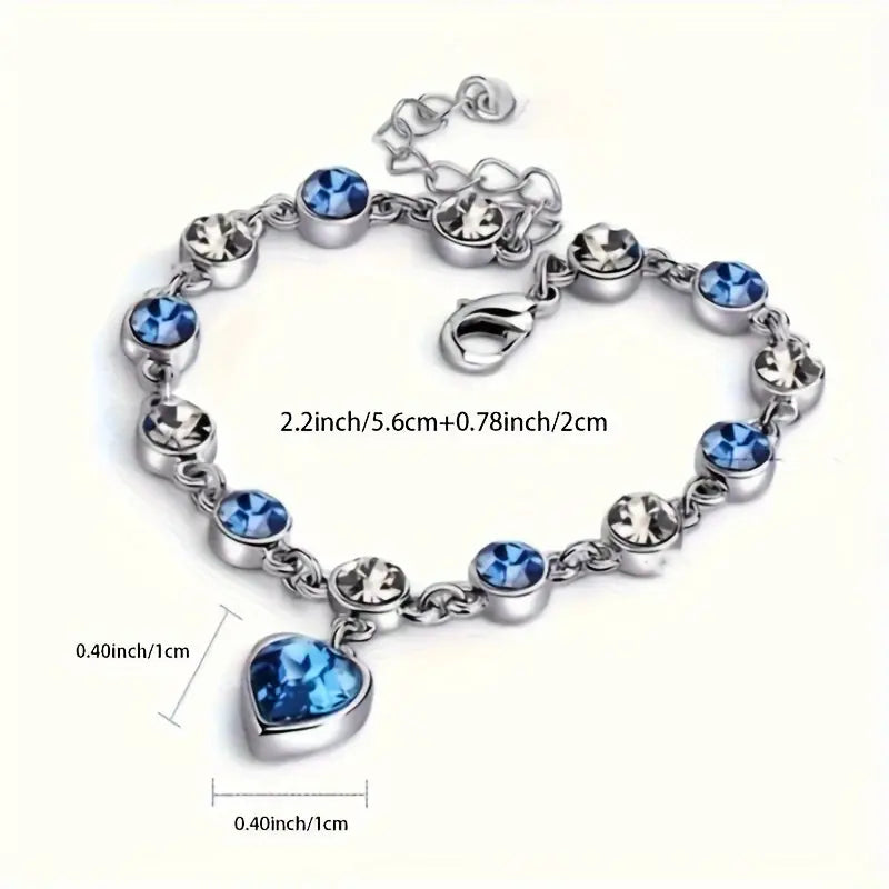 Azure Wave Radiance Bracelet | Sterling Silver