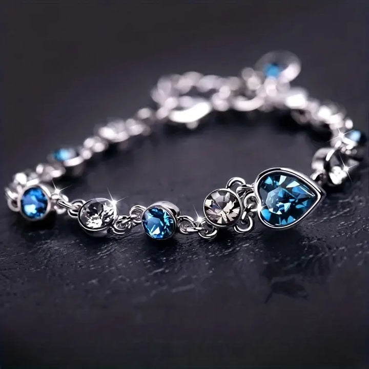 Azure Wave Radiance Bracelet | Sterling Silver