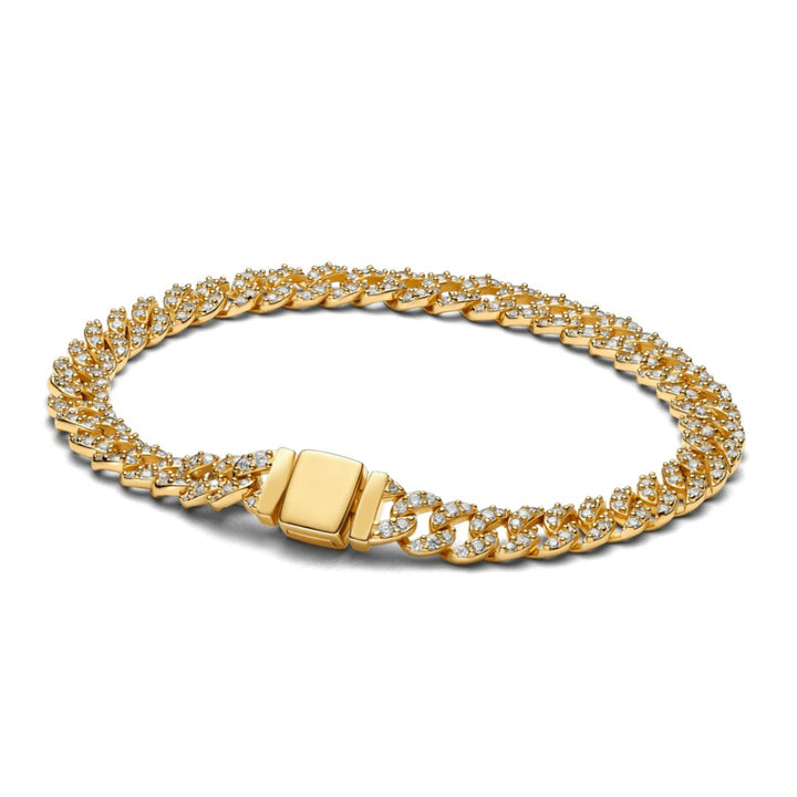 Radiant Moissanite Link Bracelet | Rose Gold