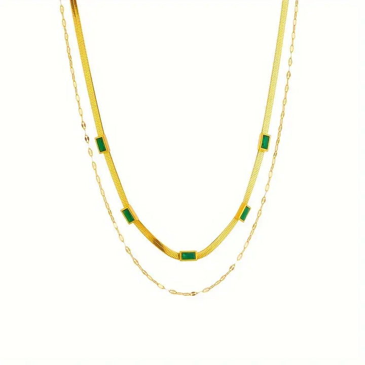 Elegance Duo Layer Vintage Necklace | Gold