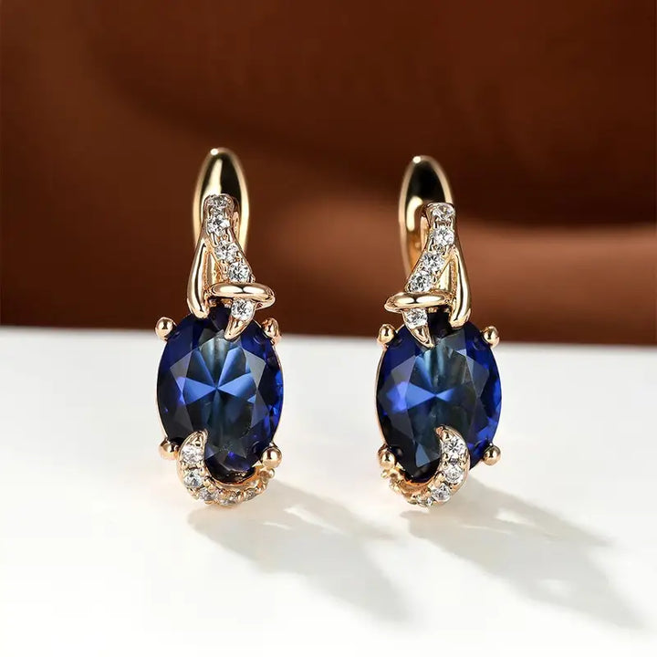 Majestic Twilight Teardrop Earrings | Gold
