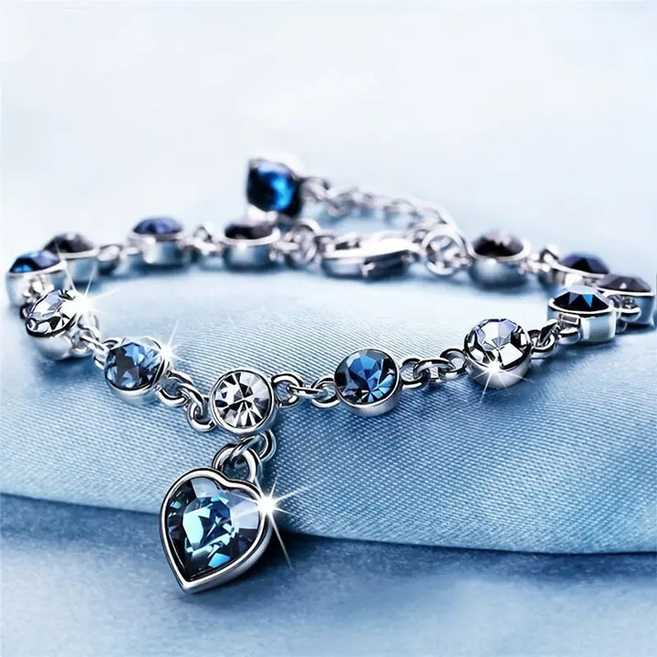 Azure Wave Radiance Bracelet | Sterling Silver