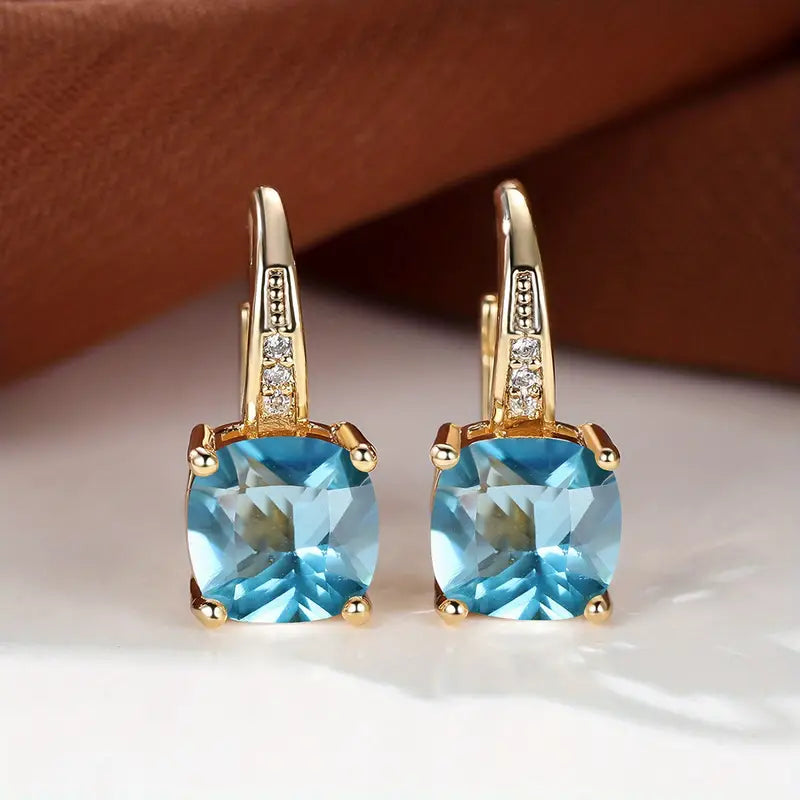 Enchanted Gemstone Hoop Earrings | Rose Gold