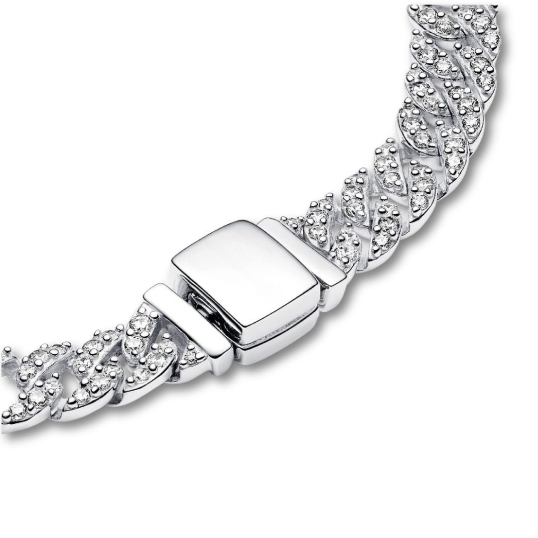 Radiant Moissanite Link Bracelet | Rose Gold