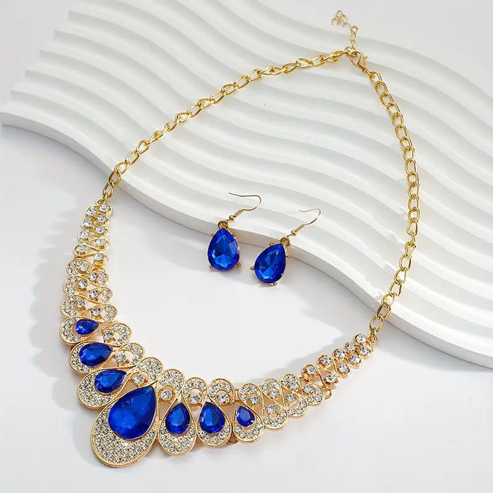 Elara Sapphires Jewelry Set | Gold