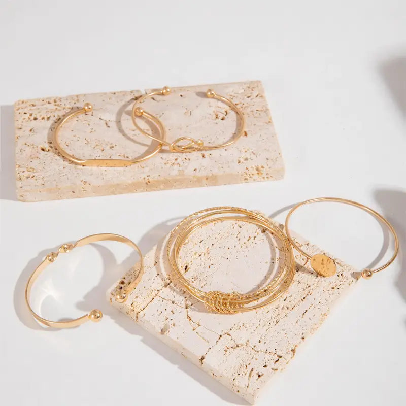 Twisted Charm Bracelet Collection | Gold