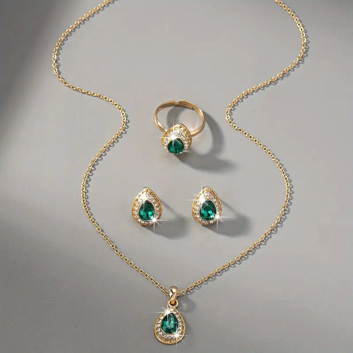Amélie Verre Jewelry Set | Gold