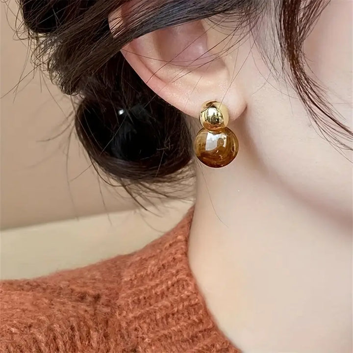 Celeste Rose Drop Earrings | Gold