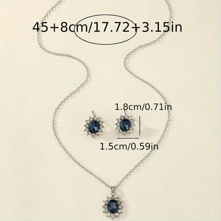 Elena Seraphina Jewelry Set | White Gold