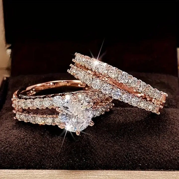 Timeless Glow Ring Set | Gold