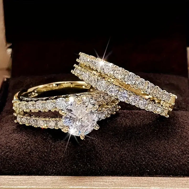 Timeless Glow Ring Set | Gold