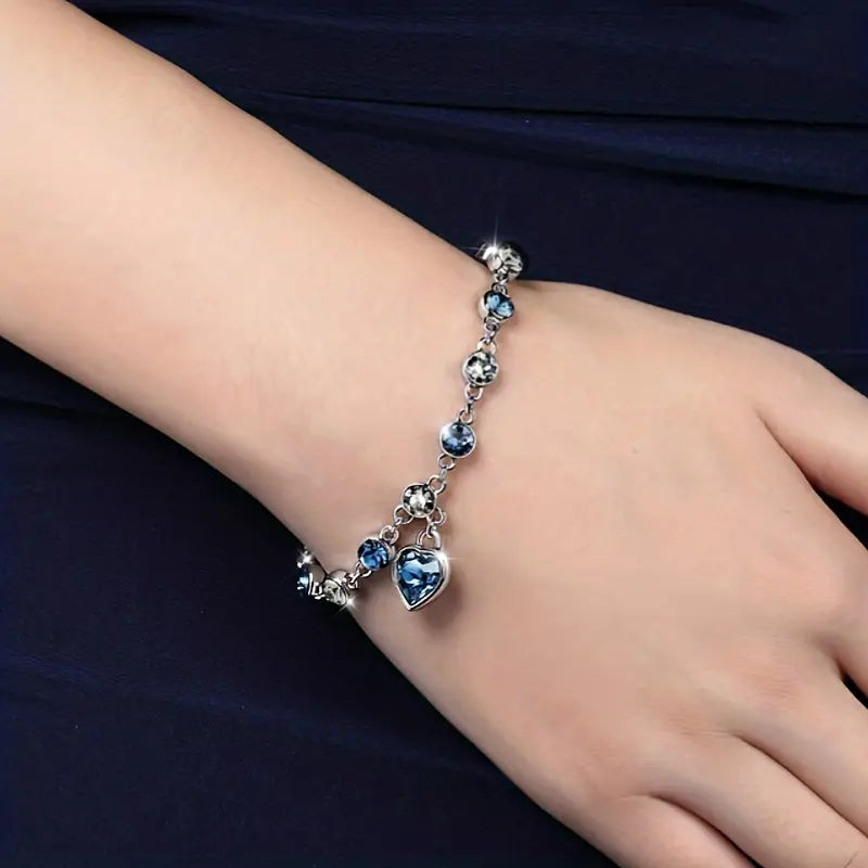 Azure Wave Radiance Bracelet | Sterling Silver