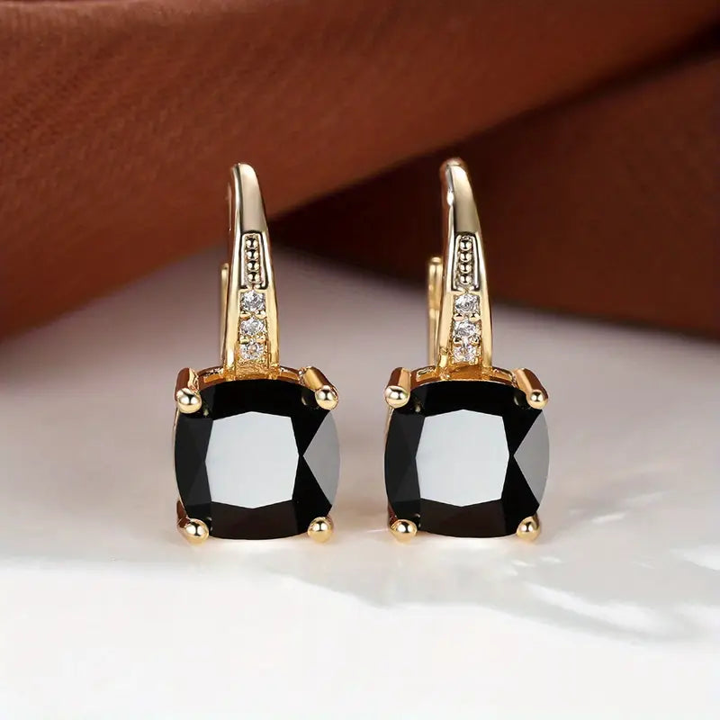 Enchanted Gemstone Hoop Earrings | Rose Gold
