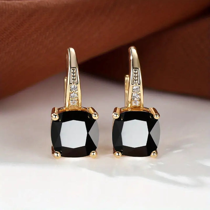 Enchanted Gemstone Hoop Earrings | Rose Gold