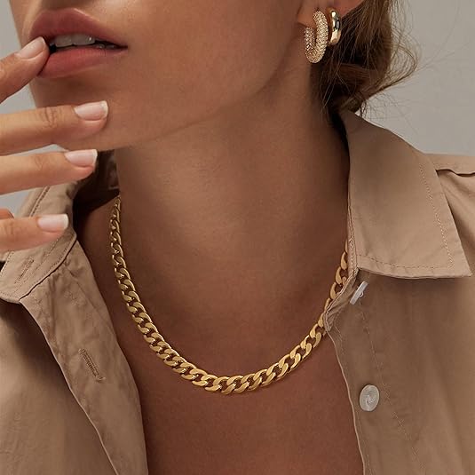 Bold Miami Chain Necklace | Gold