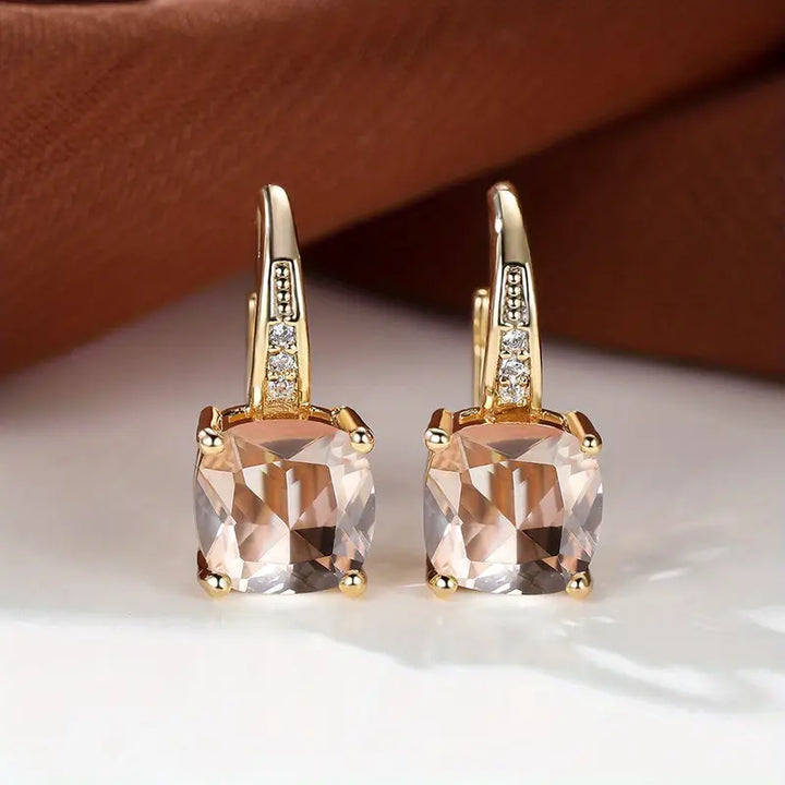 Enchanted Gemstone Hoop Earrings | Rose Gold