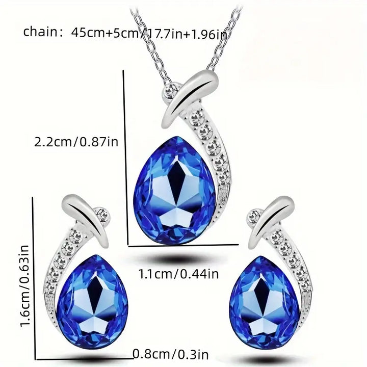 Timeless Ocean Charm Jewelry Set | White Gold