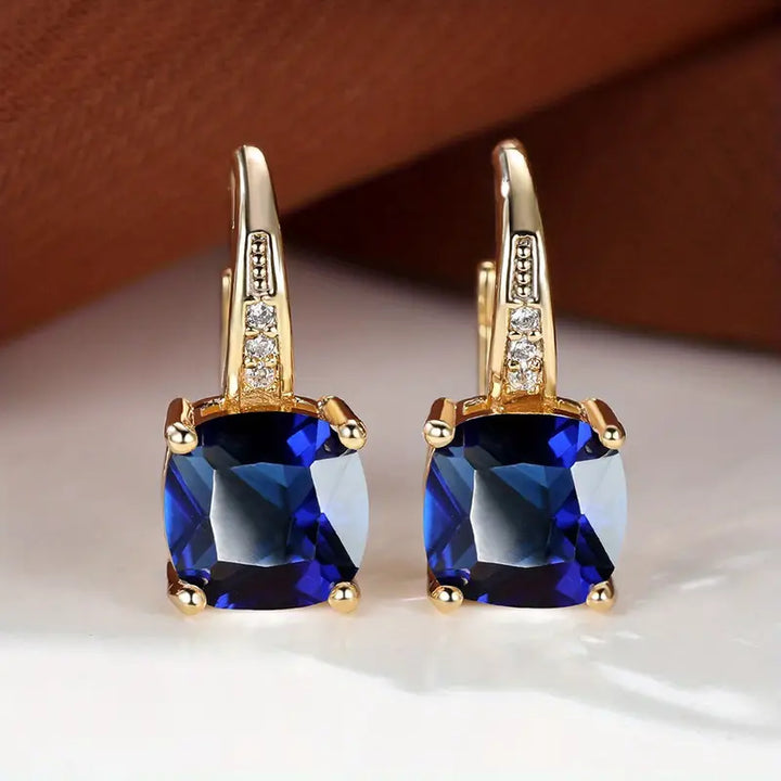 Enchanted Gemstone Hoop Earrings | Rose Gold