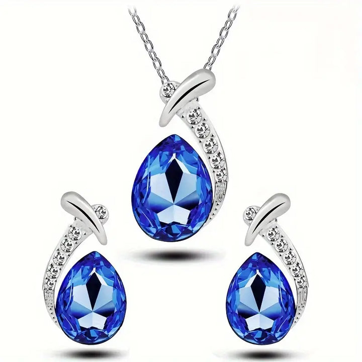 Timeless Ocean Charm Jewelry Set | White Gold