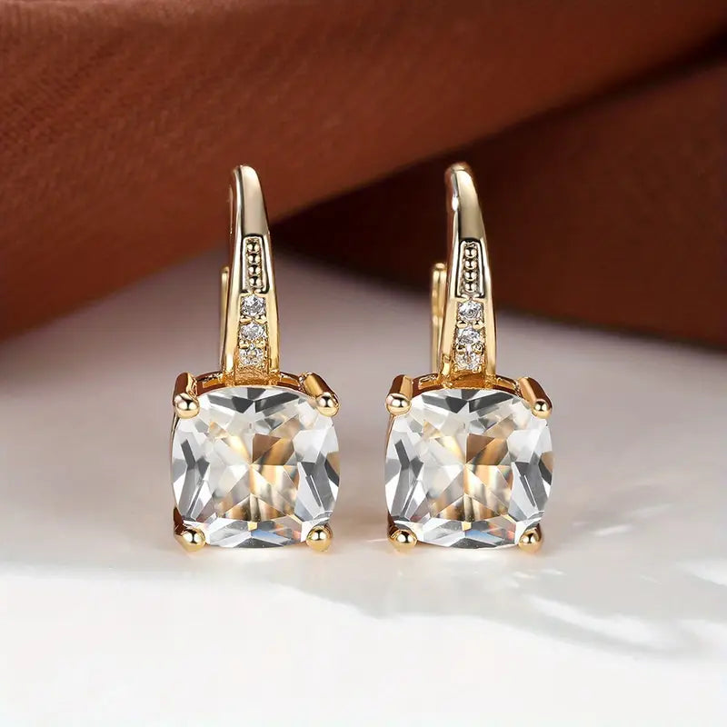 Enchanted Emerald Gemstone Hoop Earrings | Rose Gold