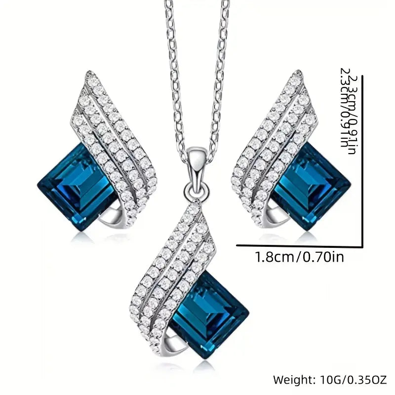Elara Luminescence Jewelry Set | White Gold