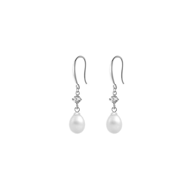 Classical Pearl Diamond Stud Earrings