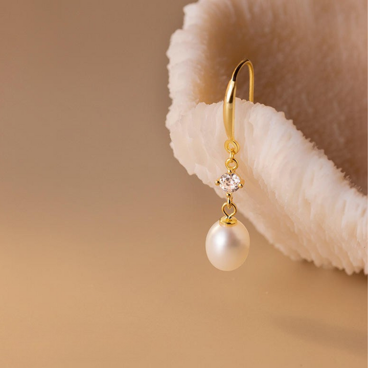 Classical Pearl Diamond Stud Earrings