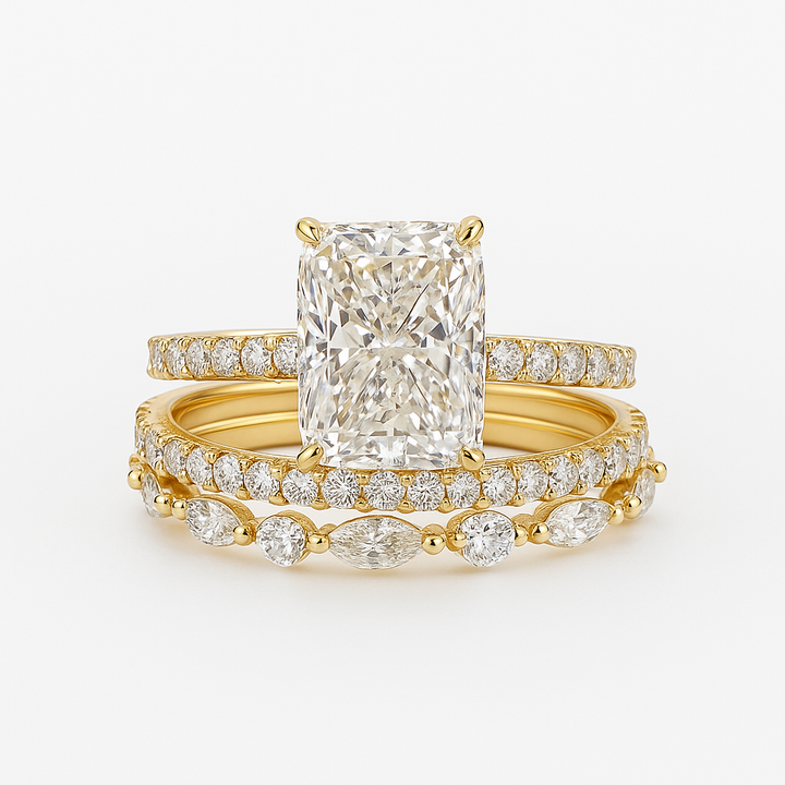 Celeste 3PC Bridal Ring Set | gold