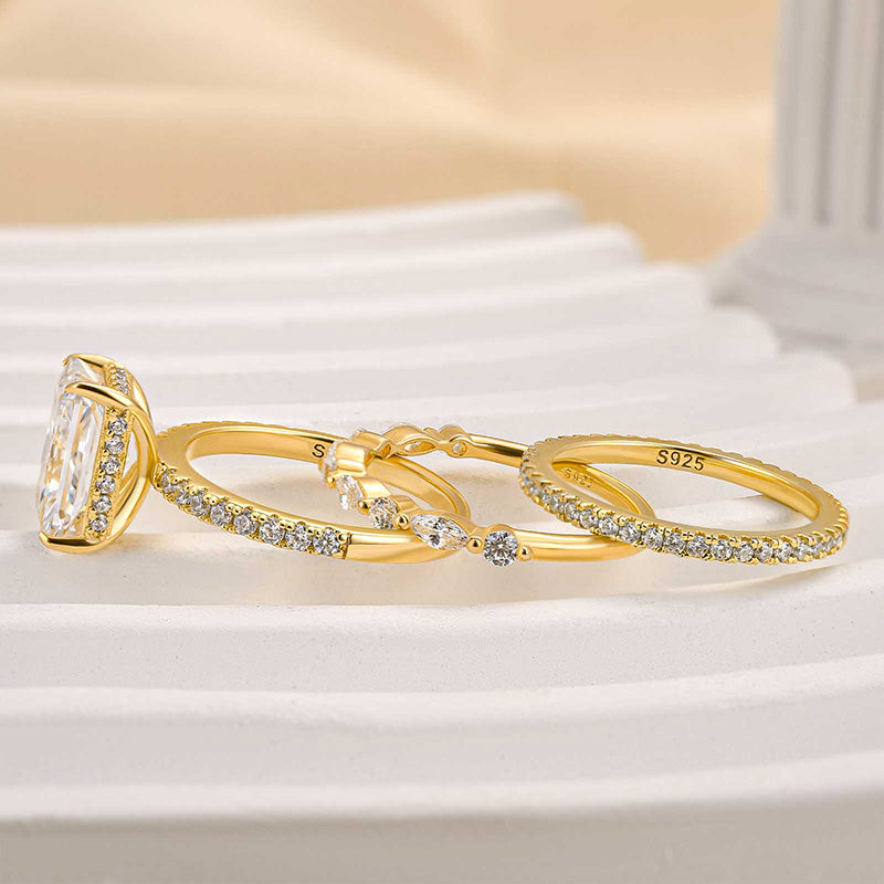 Celeste 3PC Bridal Ring Set | gold
