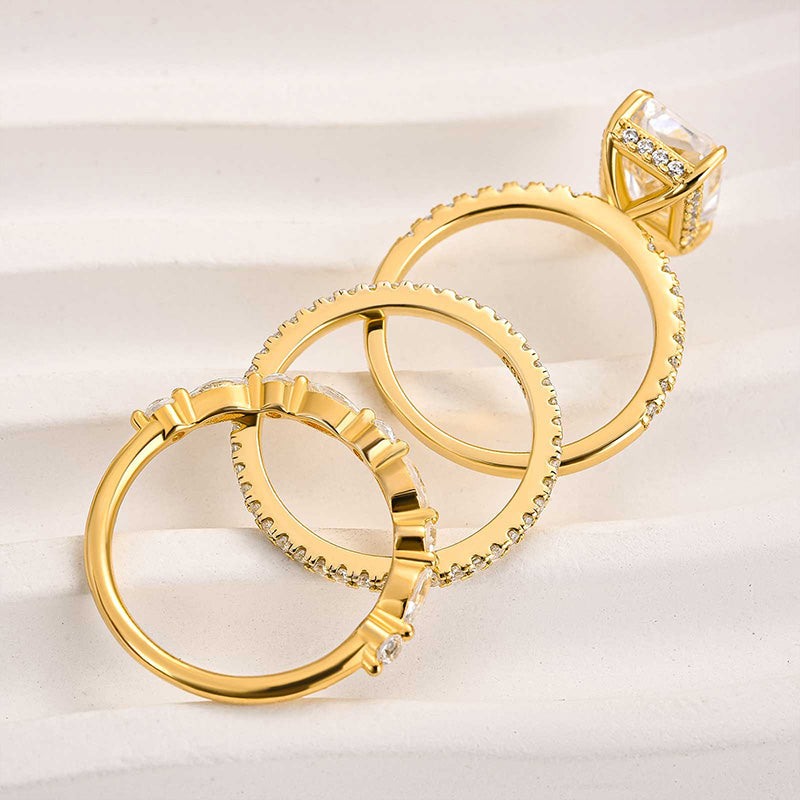 Celeste 3PC Bridal Ring Set | gold
