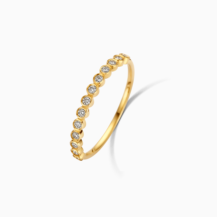 Emerald Wave Ring | Rose Gold