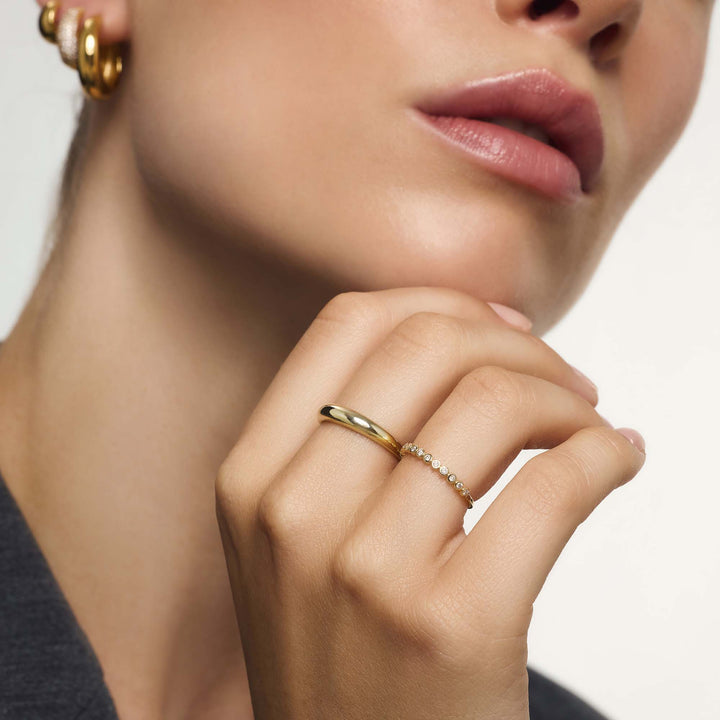 Emerald Wave Ring | Rose Gold