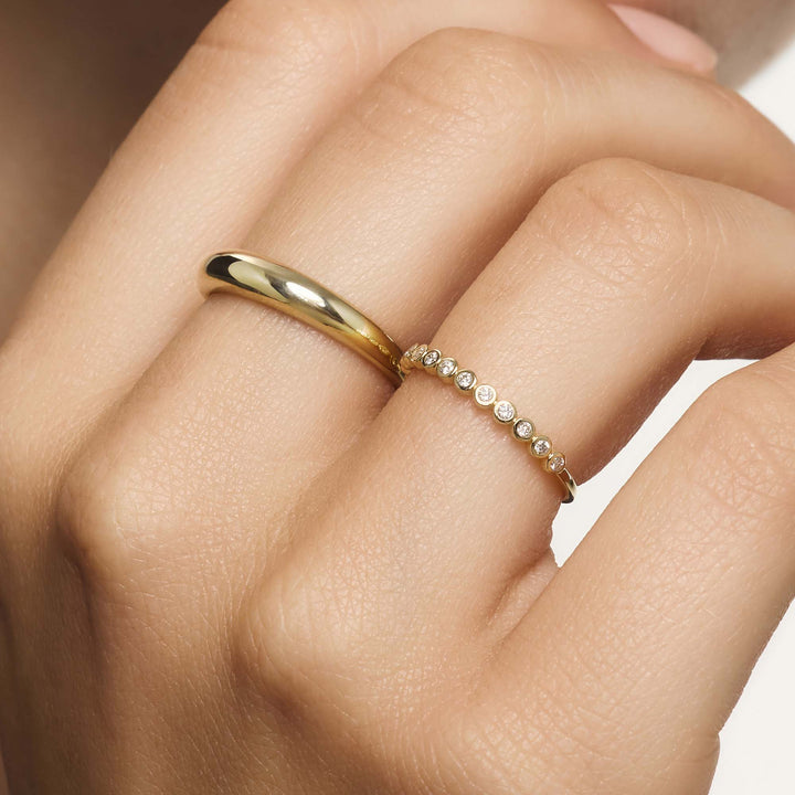 Emerald Wave Ring | Rose Gold