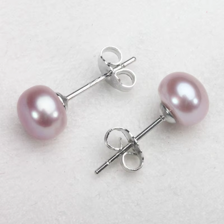 Classic White Pearl Stud Earrings