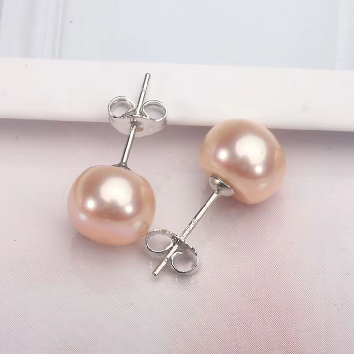 Classic White Pearl Stud Earrings
