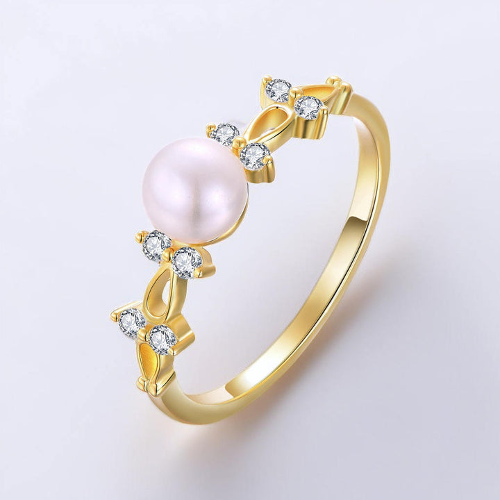 Elegant Crystal Opal Ring