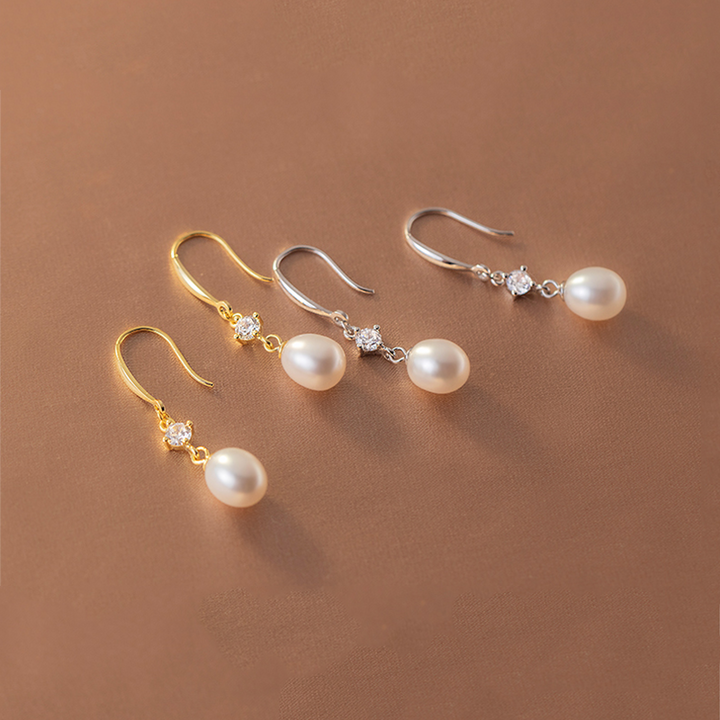 Classical Pearl Diamond Stud Earrings