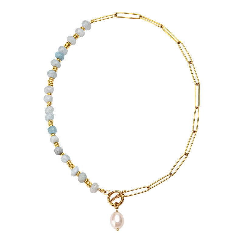 Gemstone Bead Link Necklace