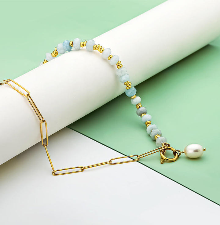 Gemstone Bead Link Necklace