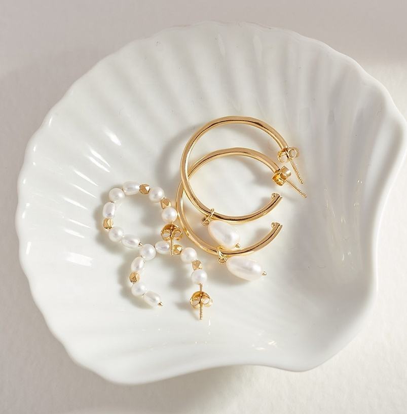 Artisan Beaded Hoop Earrings