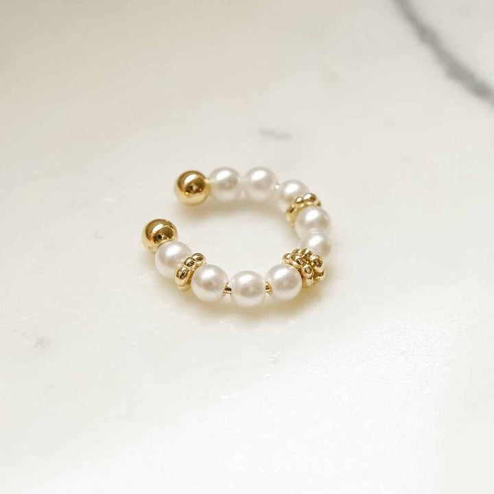 Classic Pearl Bangle Earrings