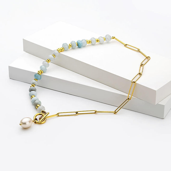 Gemstone Bead Link Necklace