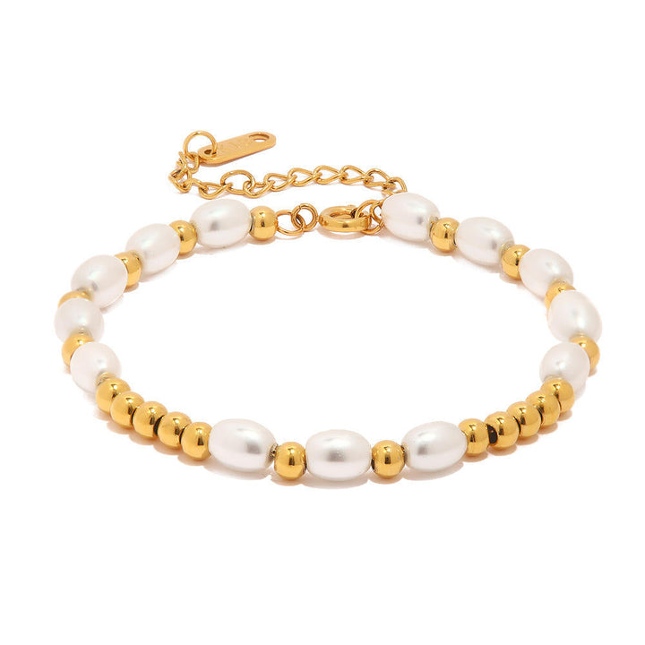 Abstract Gemstone Bead Bracelet