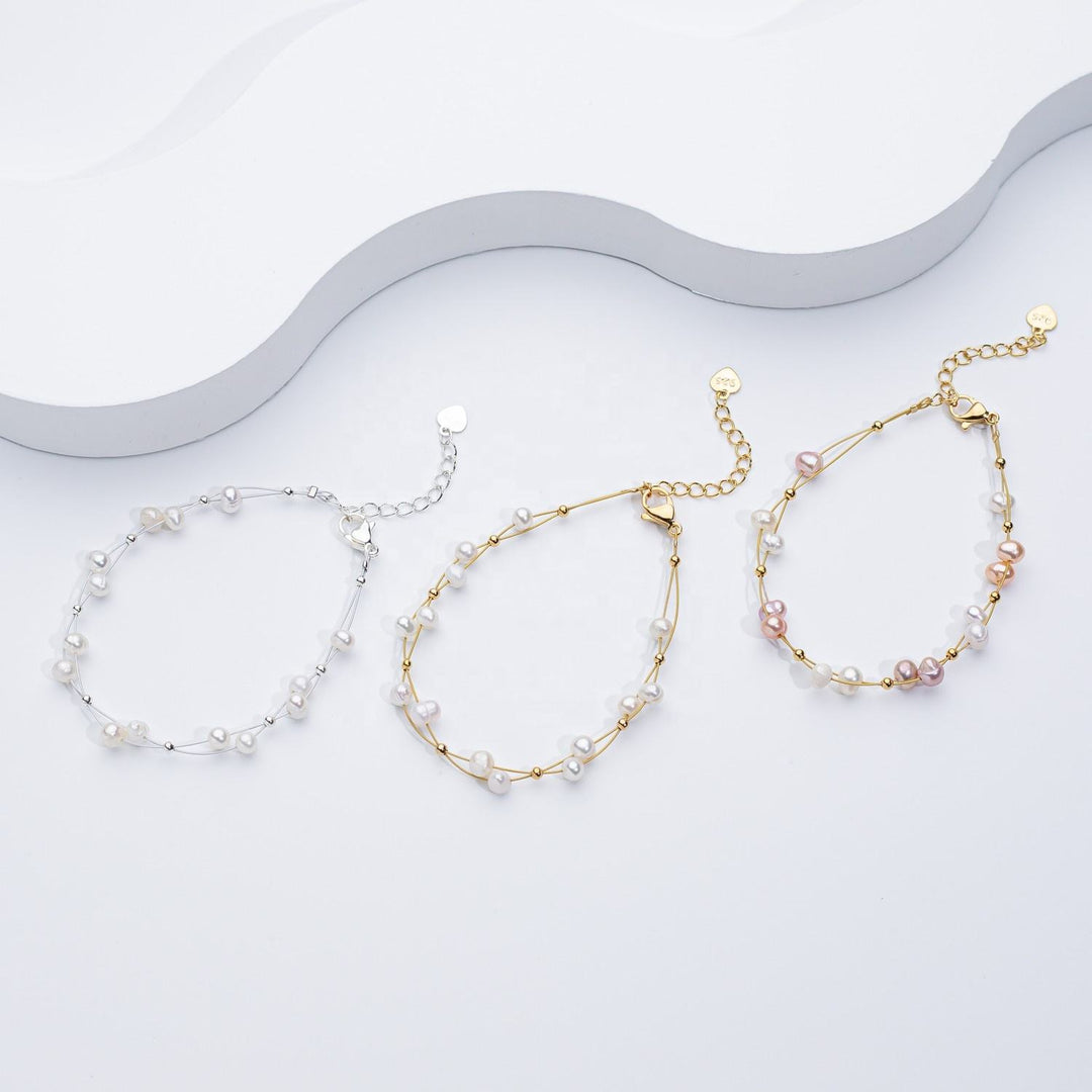 Natural Pearl Braided Bracelet