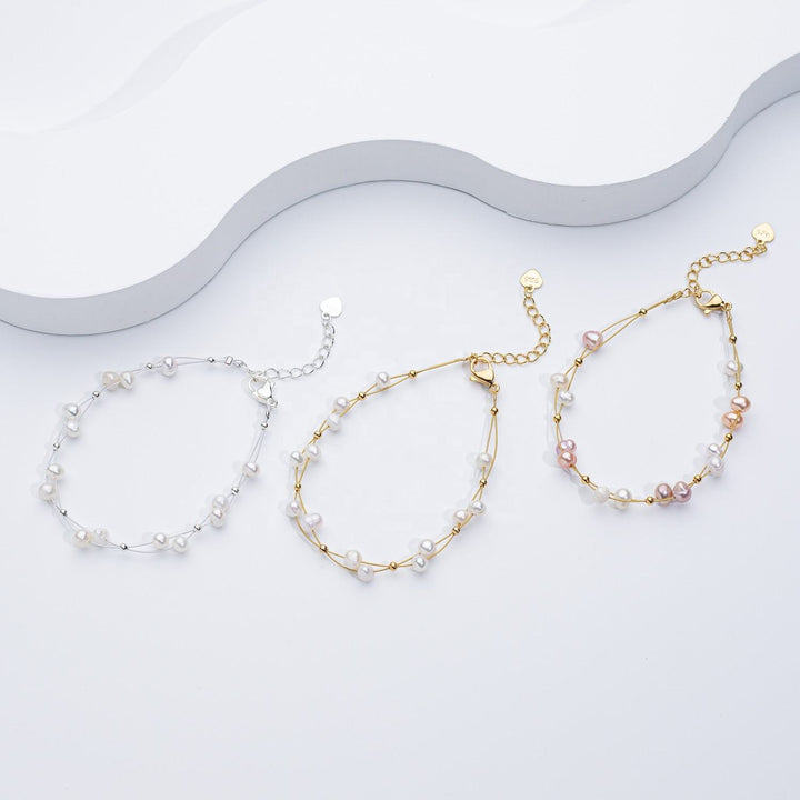 Natural Pearl Braided Bracelet