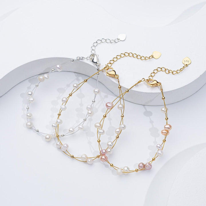 Natural Pearl Braided Bracelet