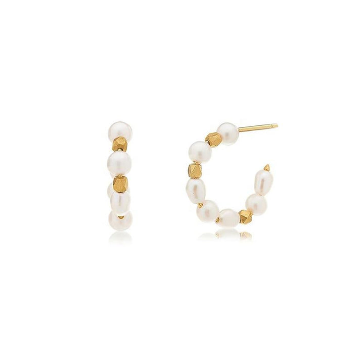 Artisan Beaded Hoop Earrings